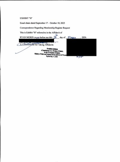 Exhibit H — Email chain September 17 to October 10, 2025 — VP correspondence declaring matter closed