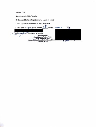 Exhibit P — MGHL website screenshot, March 1, 2026 — Financial statements page